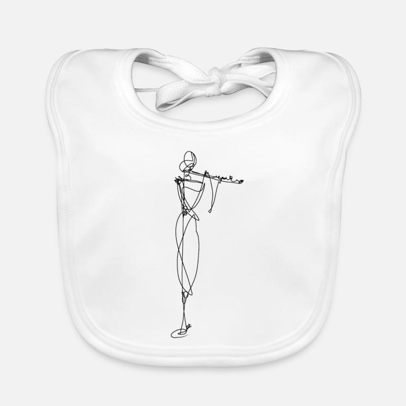 Flöte Baby Bio-Lätzchen