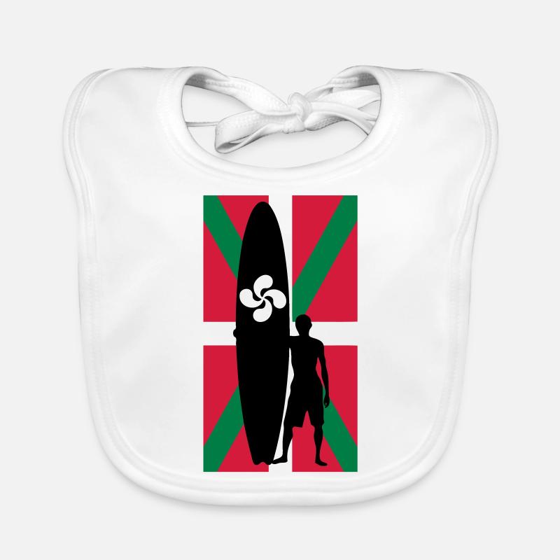 Basque surfer Organic Baby Bibs