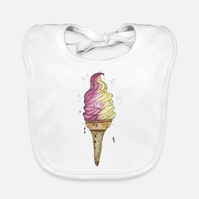 Ice cream, ice! Organic Baby Bibs