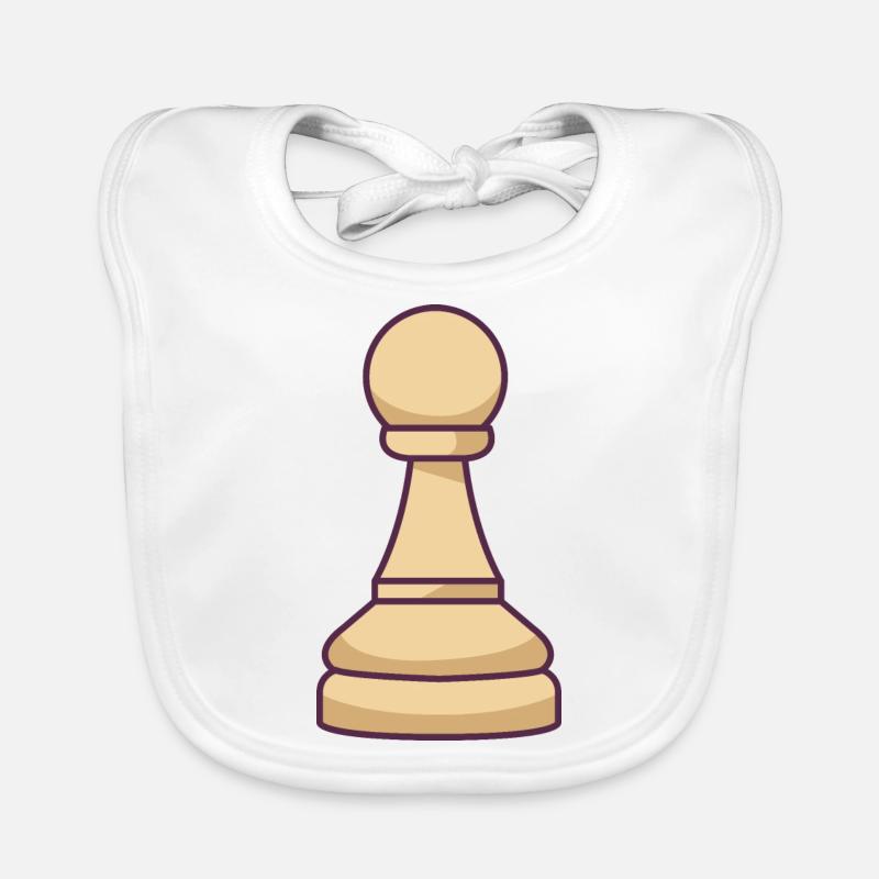 Chess Piece Organic Baby Bibs