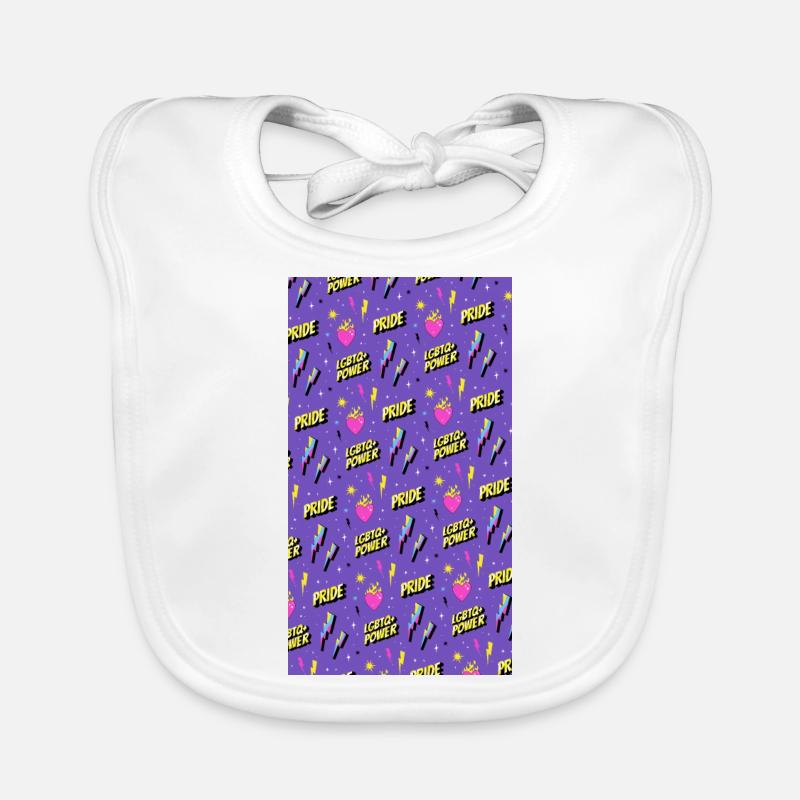 LGBTIQ Pride Month Pattern Bavoir bio Bébé