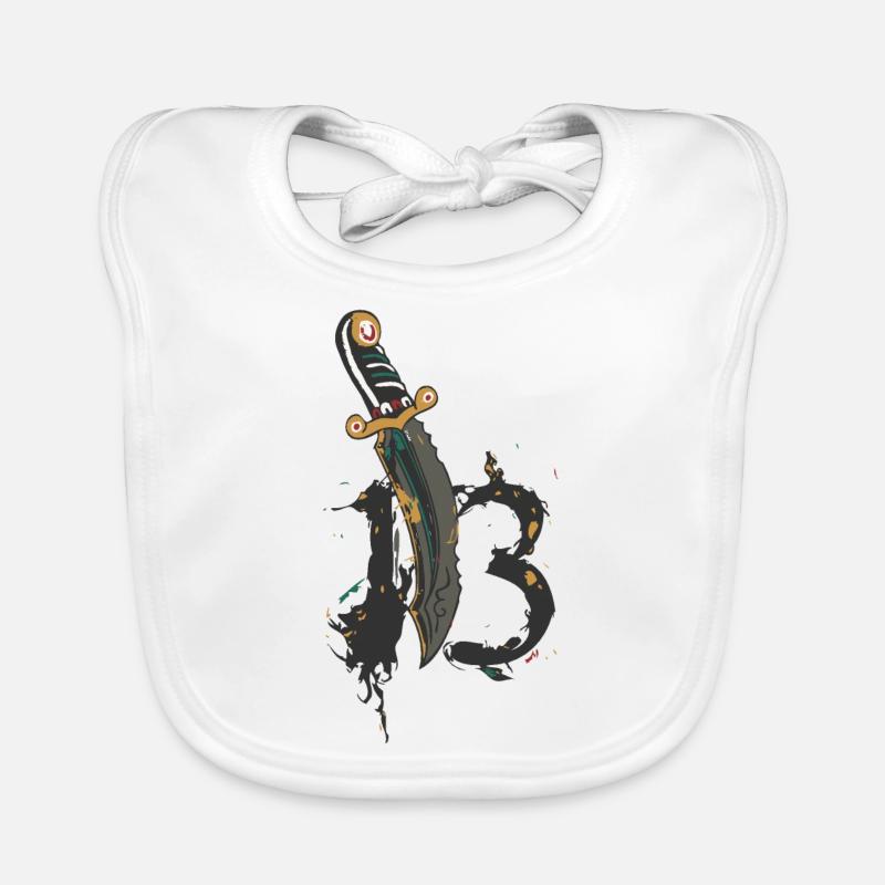 dague numero 13 couteau poignard old school Bavoir bio Bébé