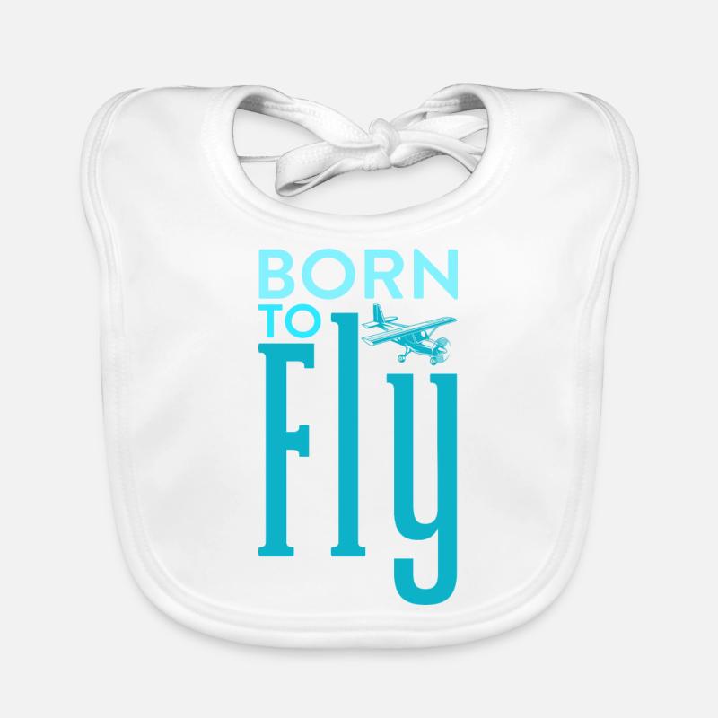Born to Fly Pilot Aviation Baby Bio-Lätzchen