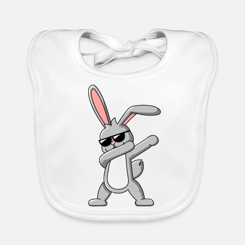 Dabbing Rabbit - Drôle de dab dance Easter Design Bavoir bio Bébé
