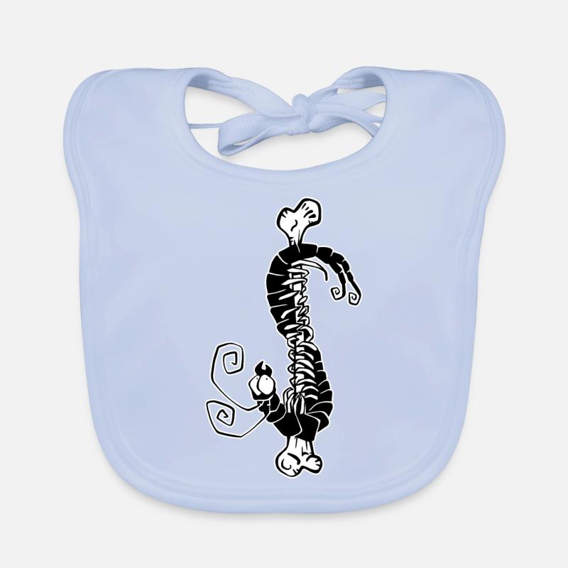 Scary scolopendra Organic Baby Bibs
