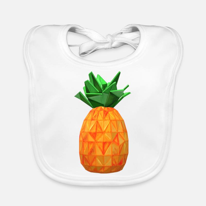 Ananas Polygone Fruit Ananas Healthy Bavoir bio Bébé