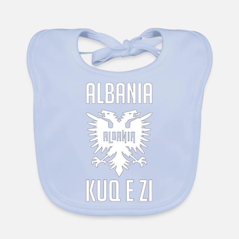 Albanien Adler albanisch Spruch Geschenkidee Baby Bio-Lätzchen