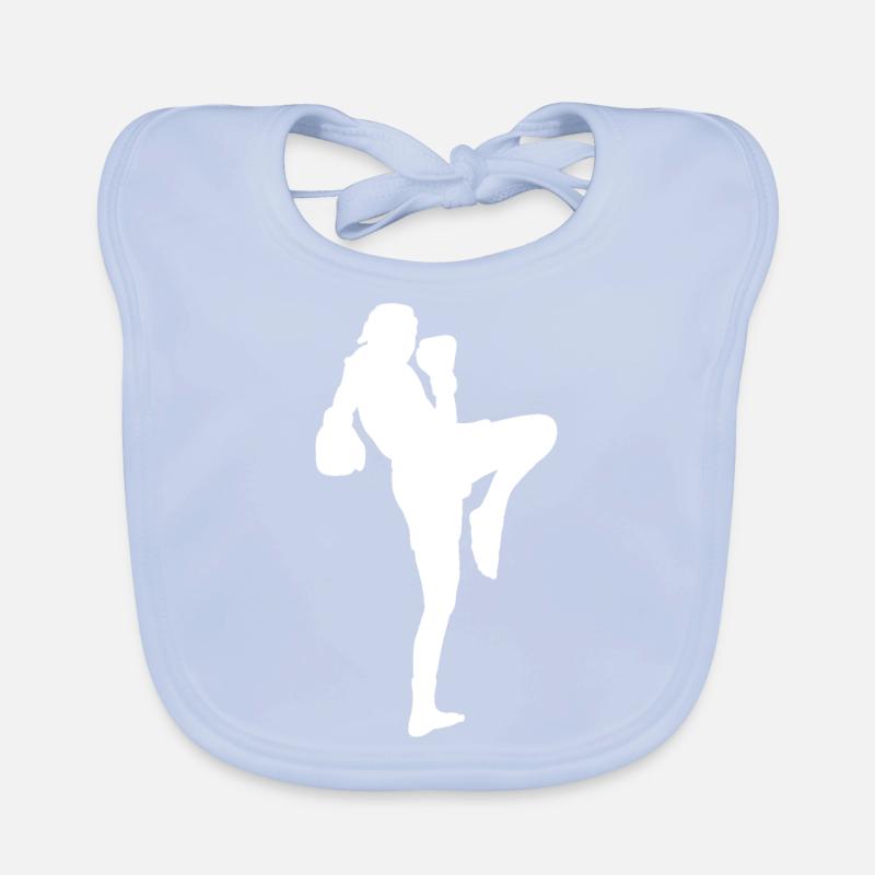 Muay Thai Thai Boxing Women Men Thai Boxer Organic Baby Bibs