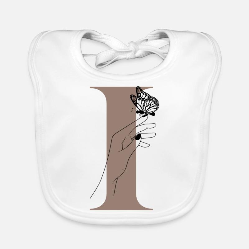 Letter I Magic Butterfly Organic Baby Bibs