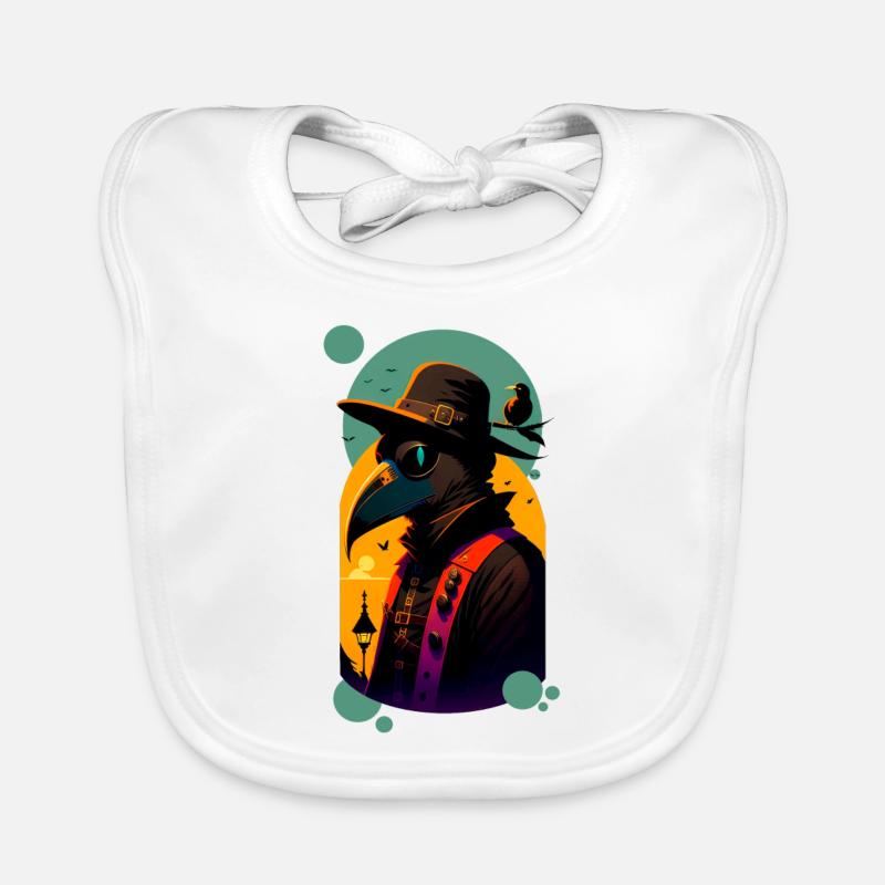 Plague Doctor Comic Organic Baby Bibs