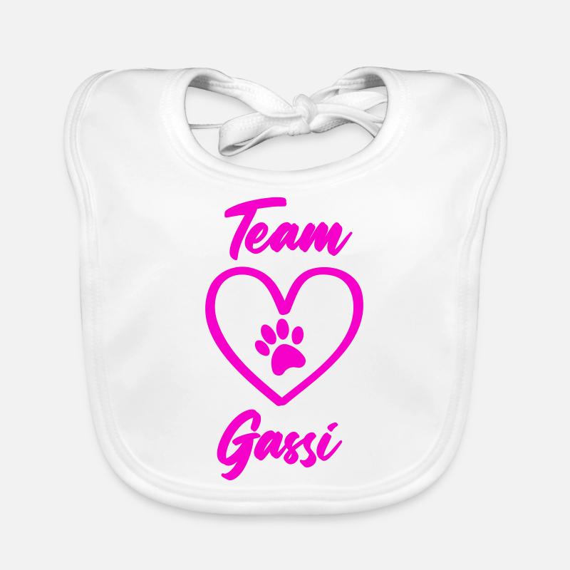team gassi pfote liebe Baby Bio-Lätzchen