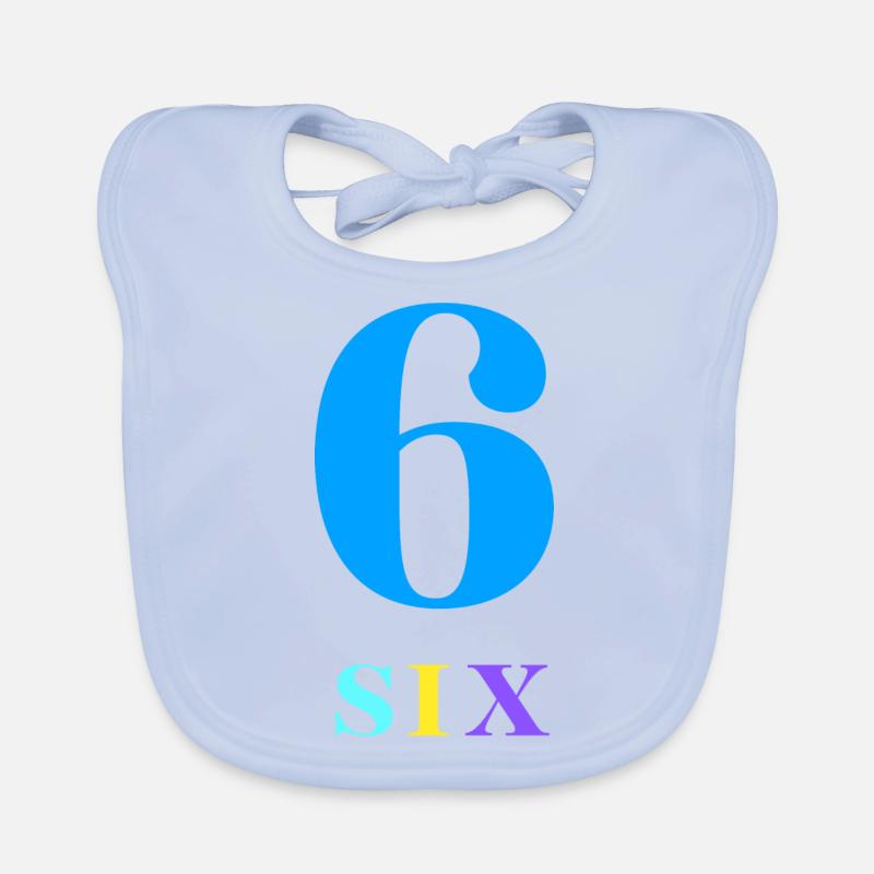 Six-6th Anniversary Organic Baby Bibs