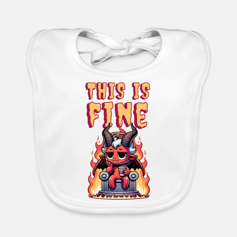 diable mignon avec du café | c’est un bon mème Bavoir bio Bébé