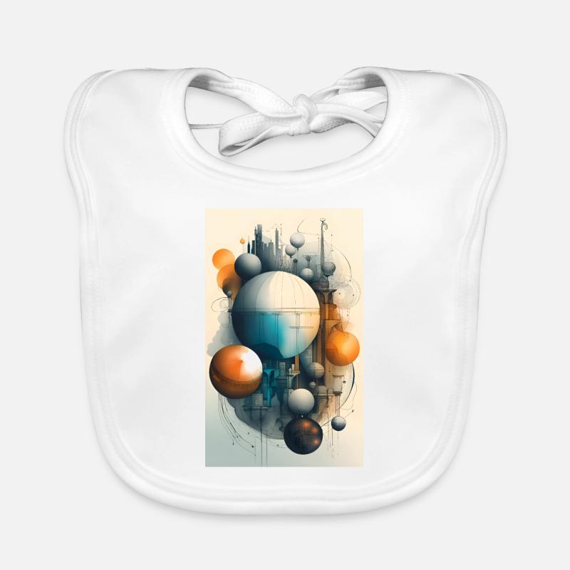 Ville abstraite d’orbes et de structures Bavoir bio Bébé