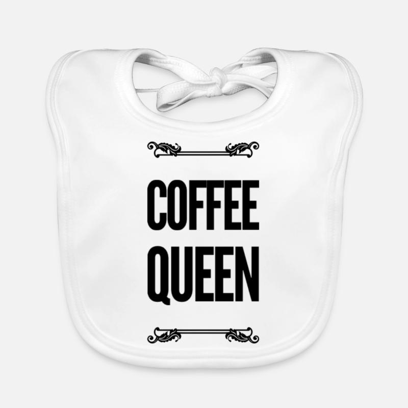 Coffee Queen Sprüche Baby Bio-Lätzchen