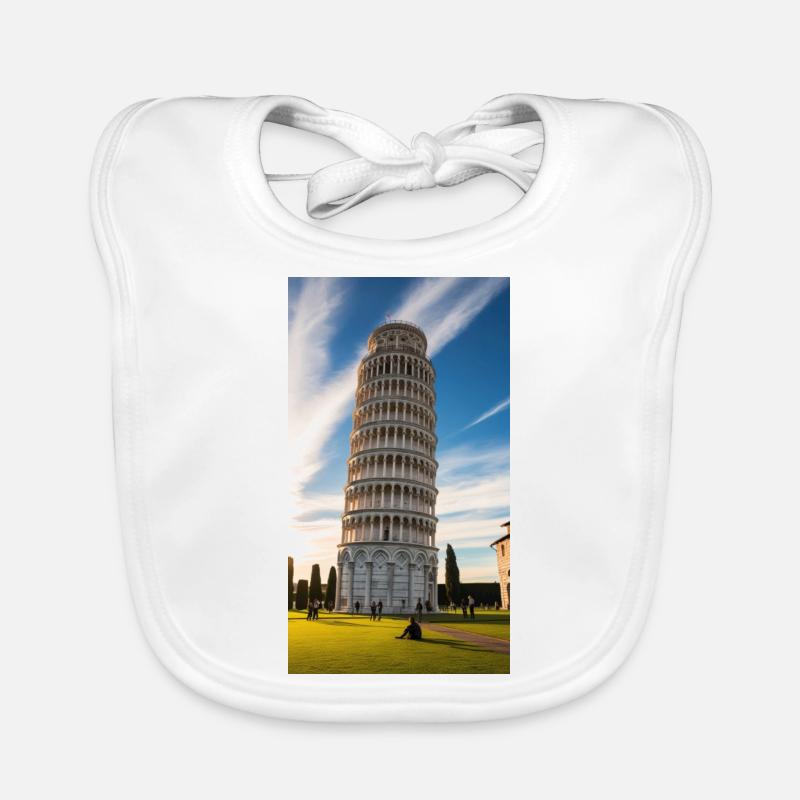 Tower of Pisa Organic Baby Bibs