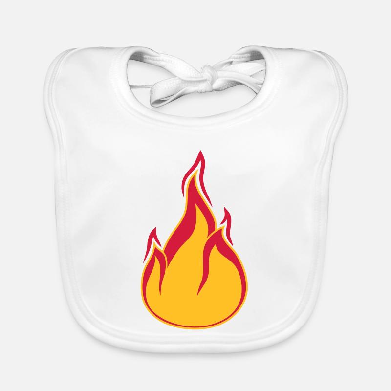 fire flame hot burn burn warm clipart Organic Baby Bibs