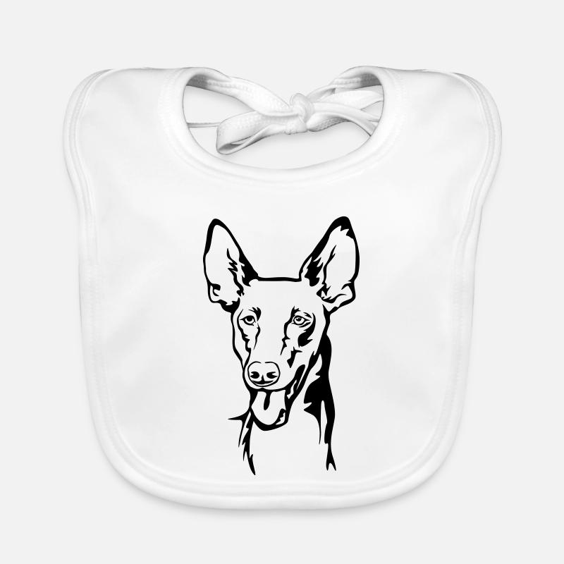 Pharaoh dog (Kelb-tal Fenek) head Organic Baby Bibs