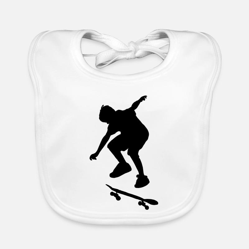 Skate board tricks Organic Baby Bibs