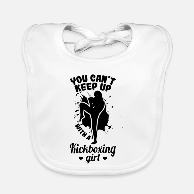 Weiblicher Kickboxer Baby Bio-Lätzchen