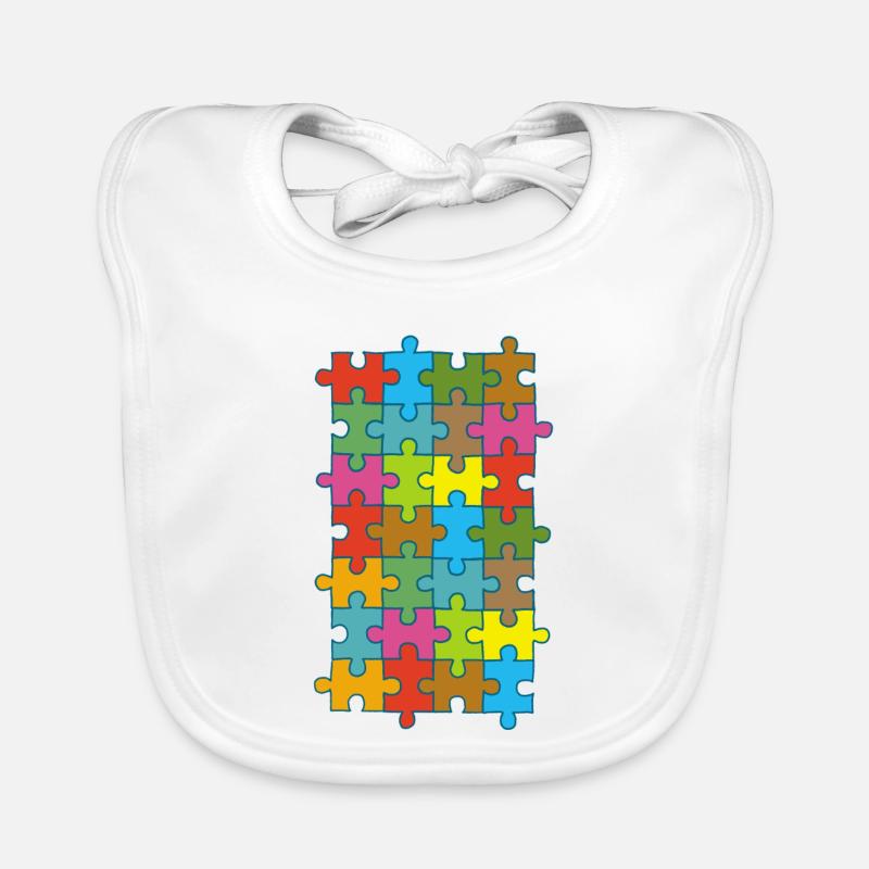 Puzzle multicolore Bavoir bio Bébé