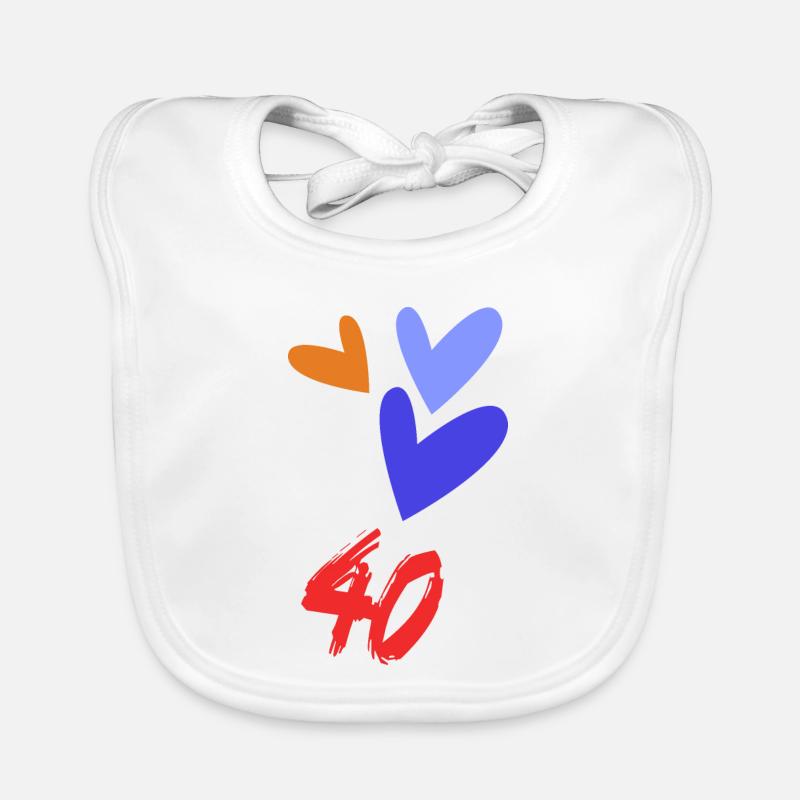 40. 40 ANS. 40e ANNIVERSAIRE. ANNIVERSAIRE 40 ANS. Bavoir bio Bébé