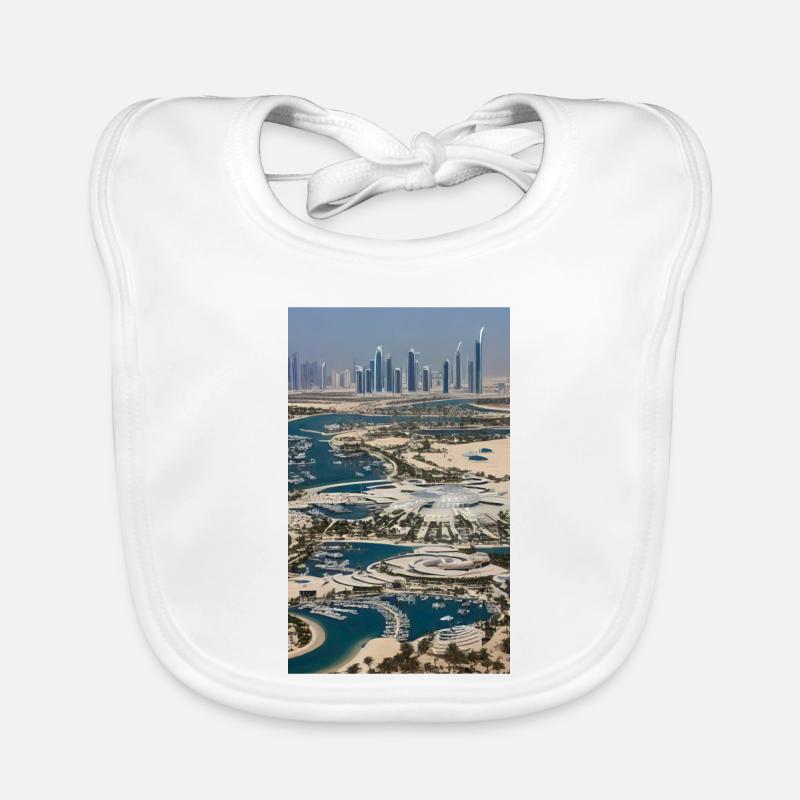 abu dhabi Abou Dabi - Bavoir bio Bébé - blanc