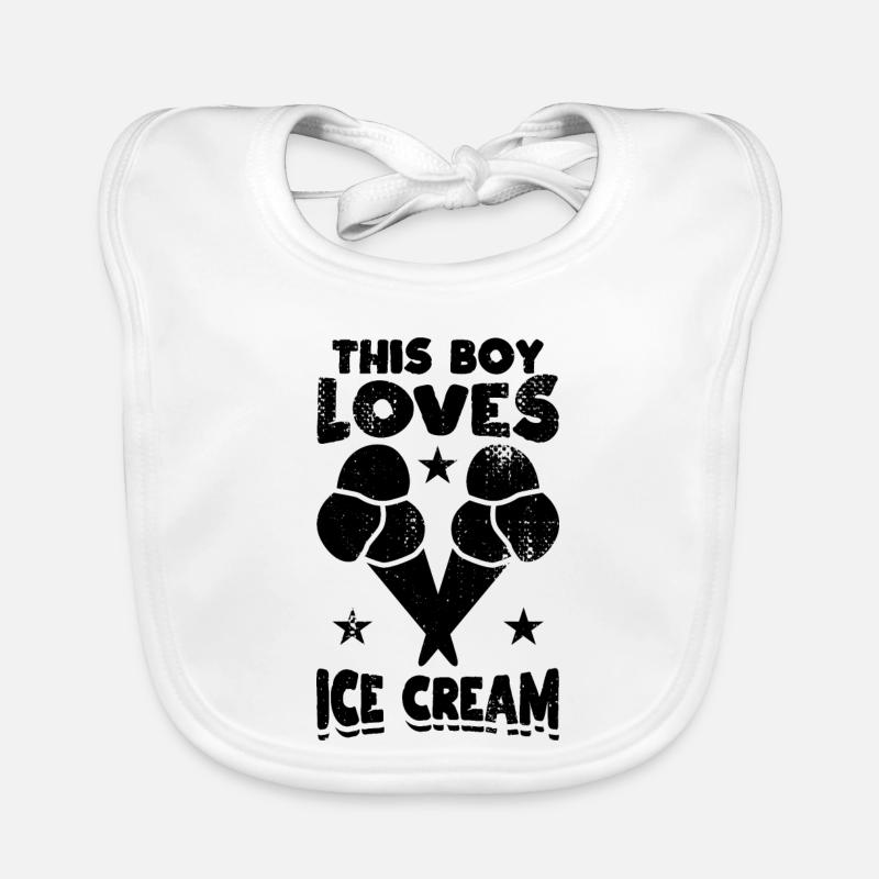 Garçon de crème glacée Bavoir bio Bébé