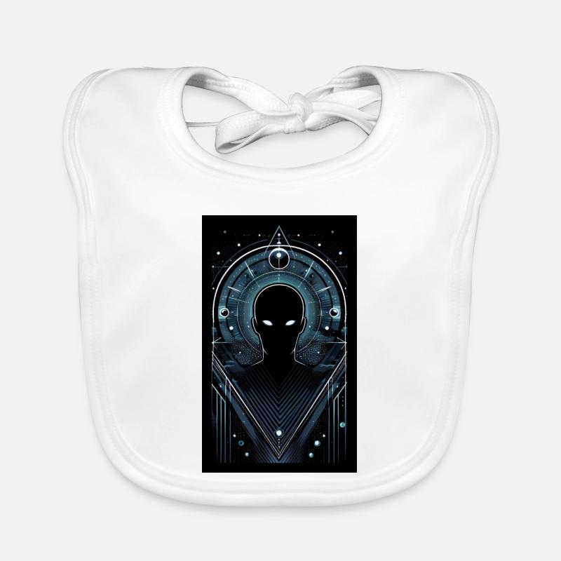 Außerirdischer Schatten Baby Bio-Lätzchen