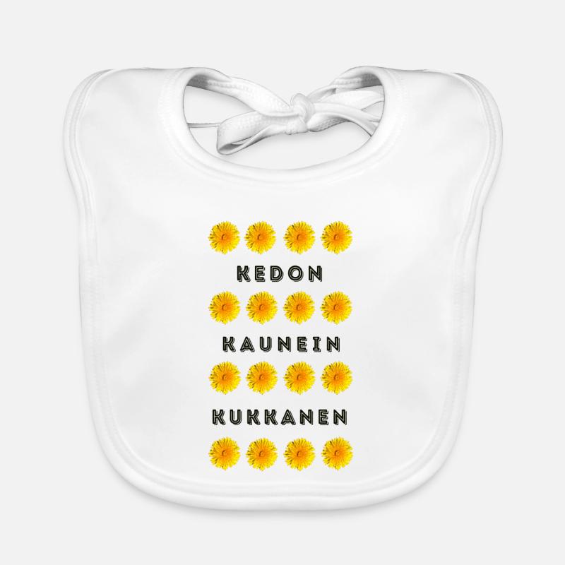 DIE SCHÖNSTE BLUME DES FELDES - Baby Bio-Lätzchen - Weiß