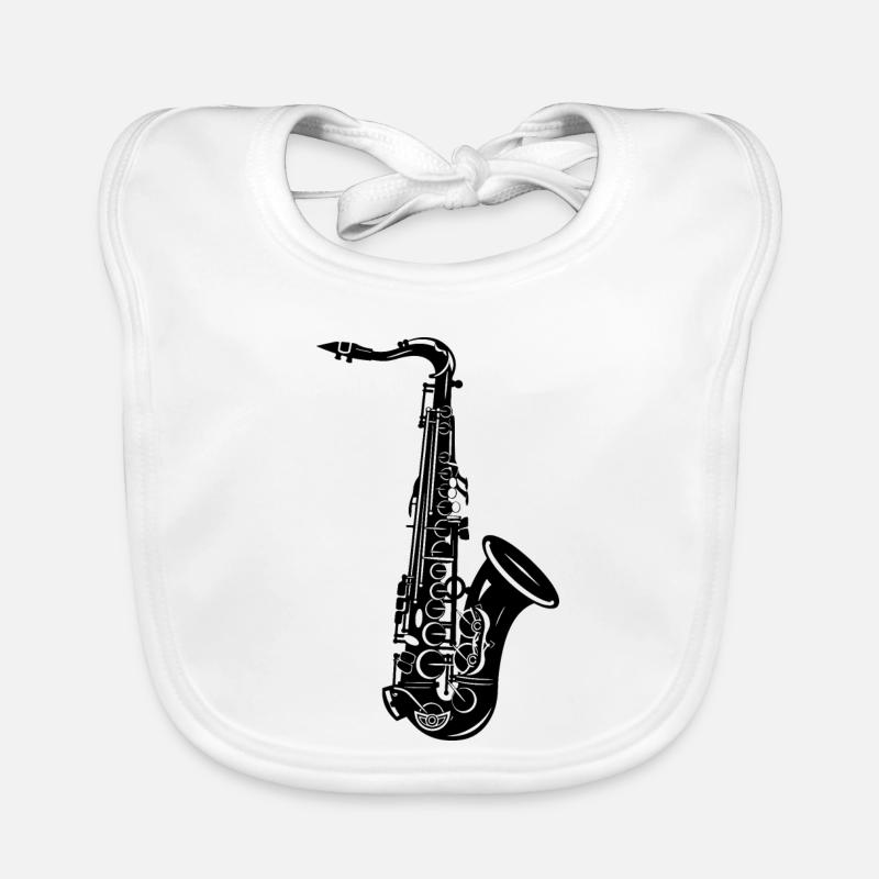 Dessin de saxophone Bavoir bio Bébé