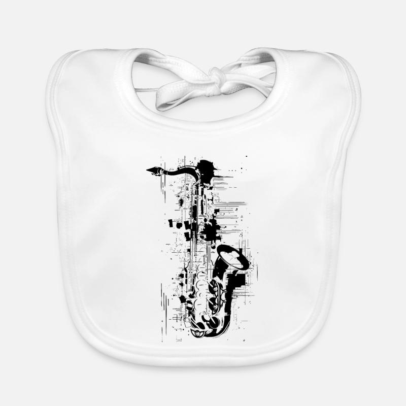 Saxophone Bavoir bio Bébé