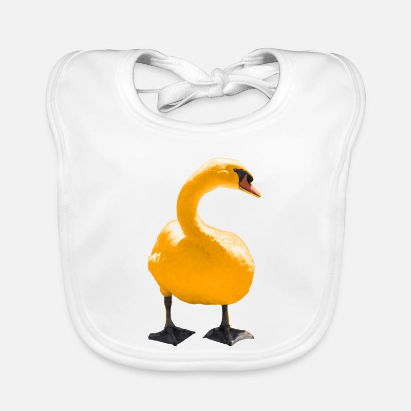 Eleganter Schwan Kunstdruck Baby Bio-Lätzchen