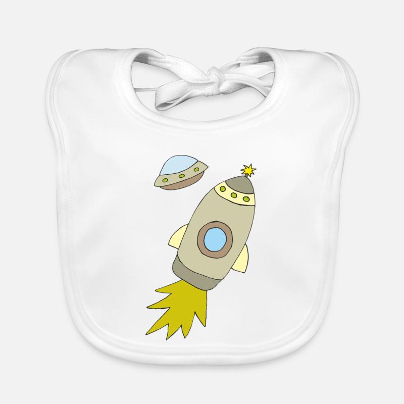 Fusée spatiale à propulsion lumineuse Bavoir bio Bébé