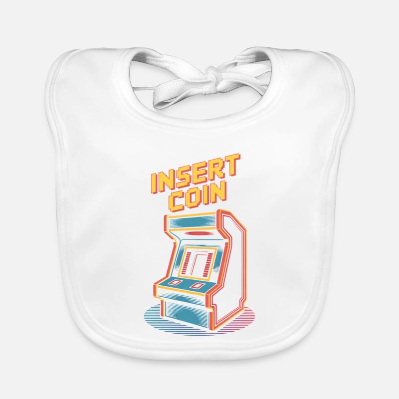 Machine de jeu d'arcade rétro à insérer dans une pièce Bavoir bio Bébé