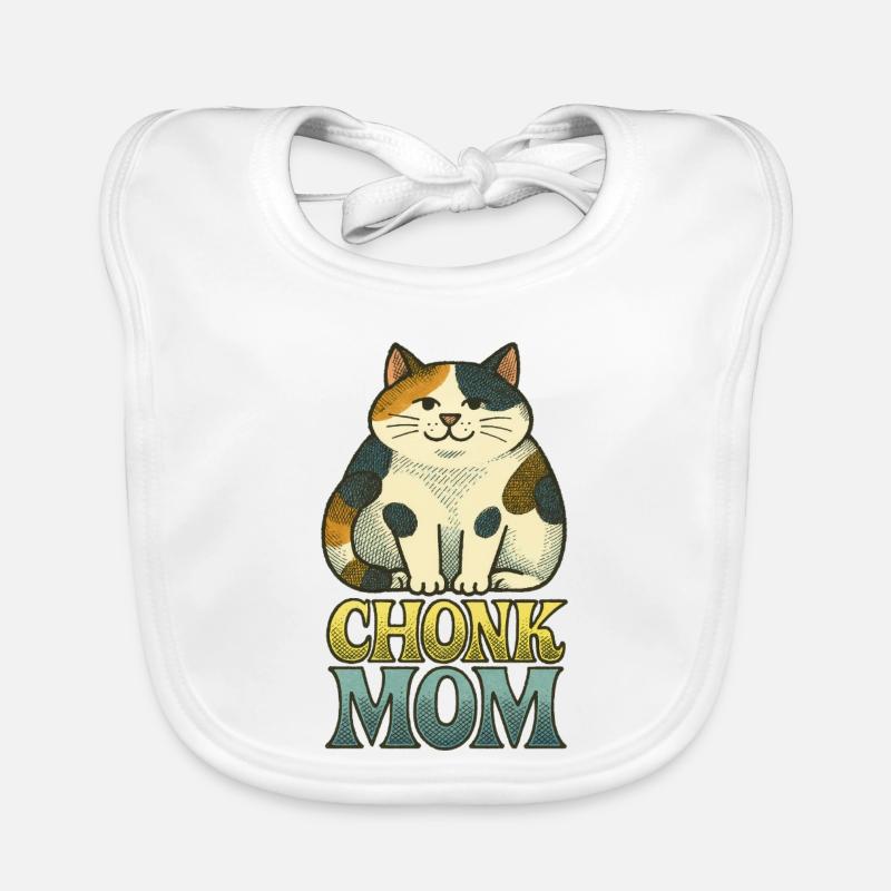 Chonk Mom Calico Chat Bavoir bio Bébé