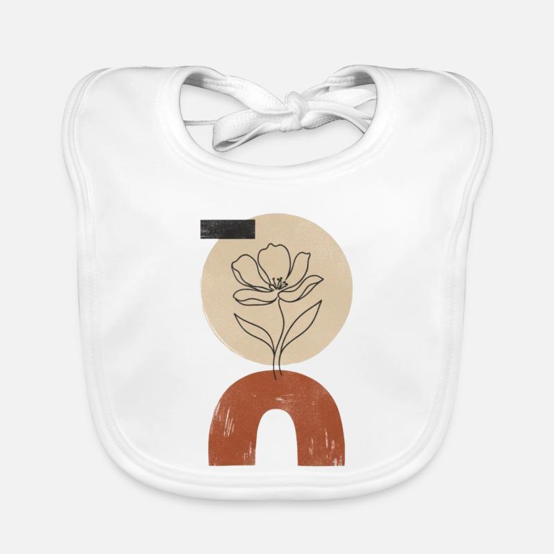 Blüte über Kreisbogen Baby Bio-Lätzchen