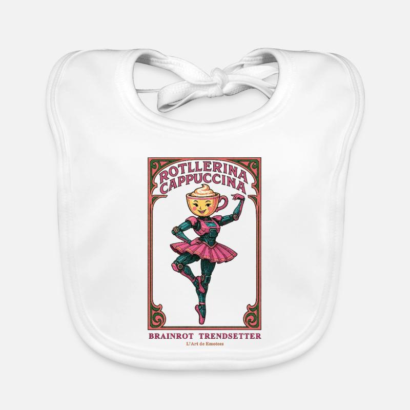 BrainRot Trendsetter| ROTllerina Cappuccina Baby Bio-Lätzchen