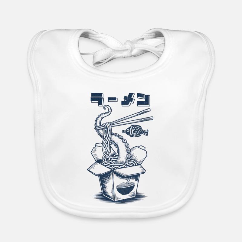 Squid Ramen Organic Baby Bibs