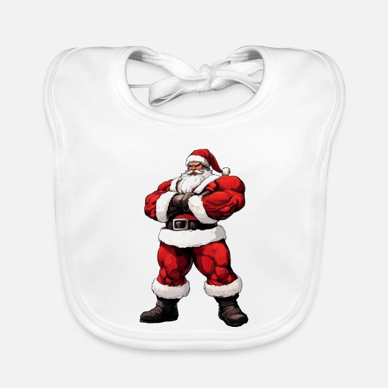 Noël Bodybuilder Bavoir bio Bébé