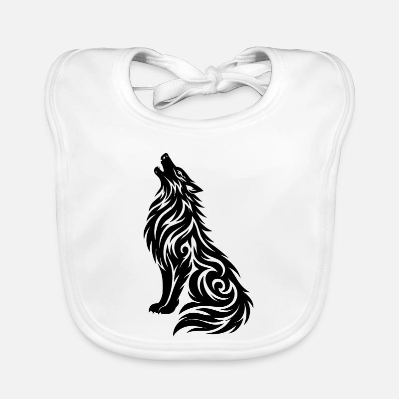 Wolf Tribal Organic Baby Bibs