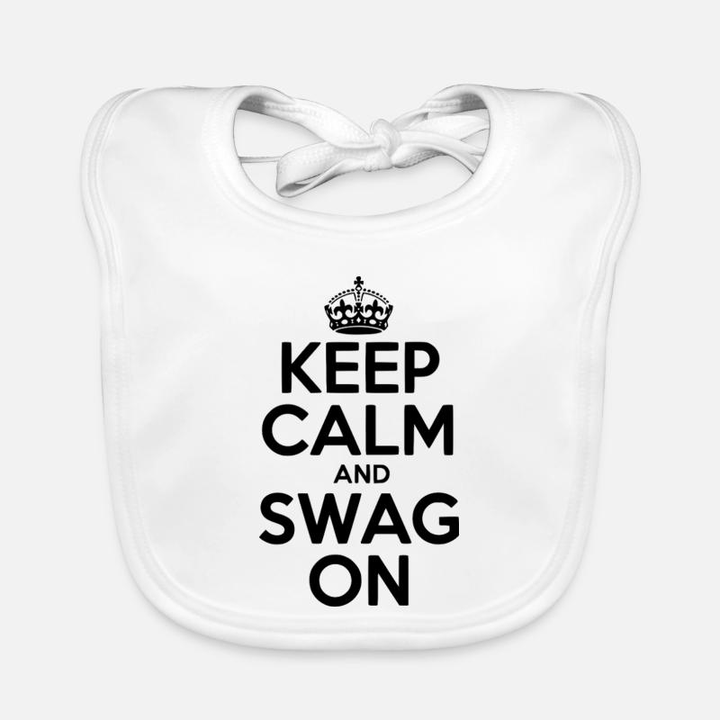Keep Calm and Swag On Organic Baby Bibs