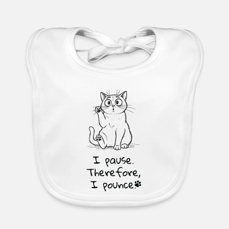 Pause & Pounce – Cat Lover Tee Baby Bio-Lätzchen