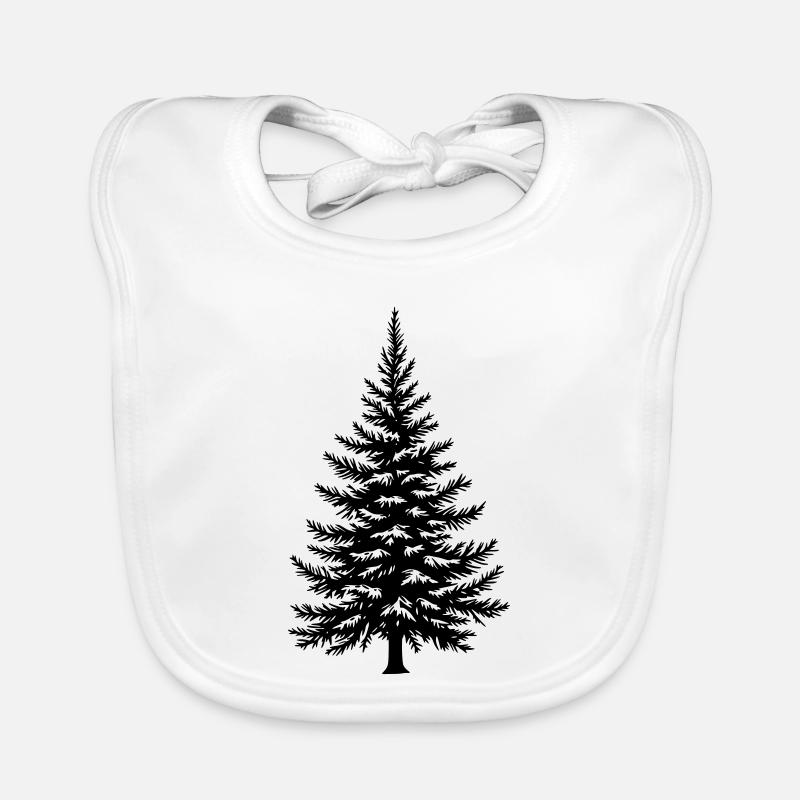 Tree Spruce Fir Conifer Vector Organic Baby Bibs