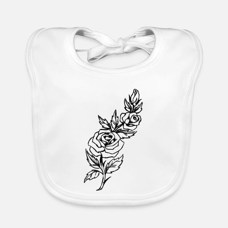 Rose Vine Organic Baby Bibs