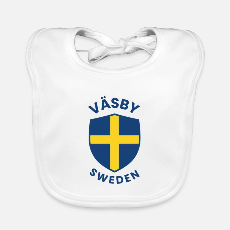 Emblème du bouclier de Väsby Suède Bavoir bio Bébé