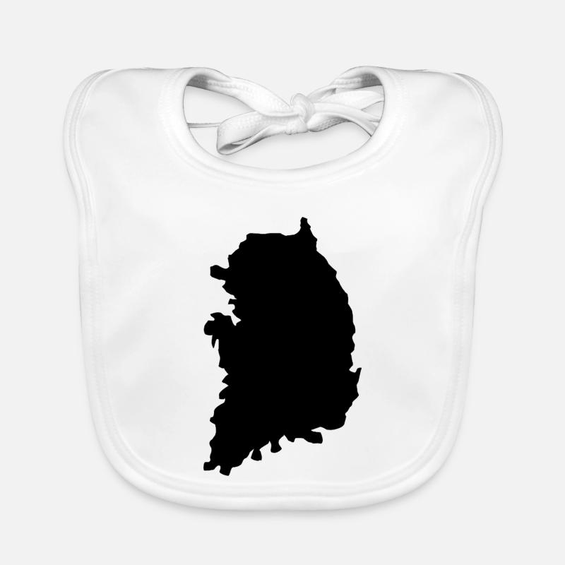 Carte de la Corée du Sud Bavoir bio Bébé