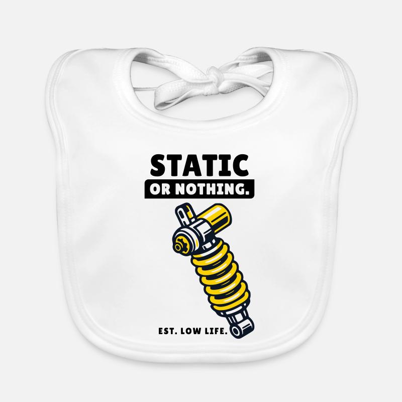 Static Or Nothing Low Life Tuning Design Baby Bio-Lätzchen