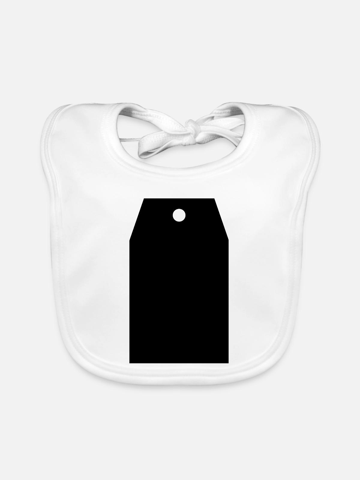 Geschenkanhänger - Baby Bio-Lätzchen - Weiß - Vorne