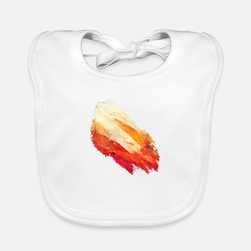 Rote Farbstriche Baby Bio-Lätzchen